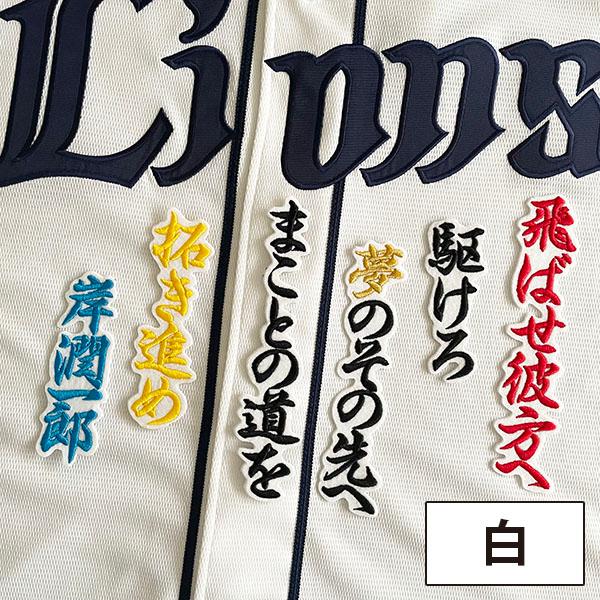 メール便送料無料】埼玉 西武 ライオンズ 刺繍ワッペン 岸 応援歌 /岸