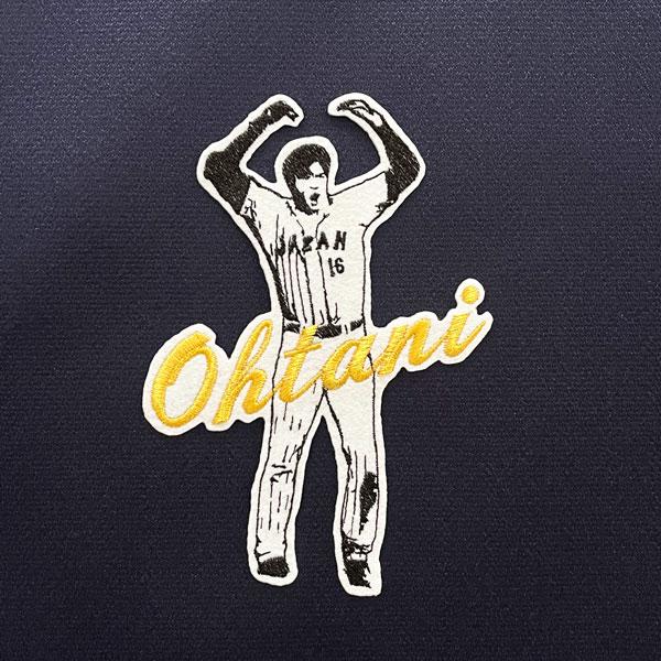 大谷翔平　2023 WBC ユニホーム　刺繍　Lサイズ　ワッペン　ミズノ　L WBC 応援 刺繍ワッペン 大谷 シルエット3 筆記体】大谷翔平/2023年