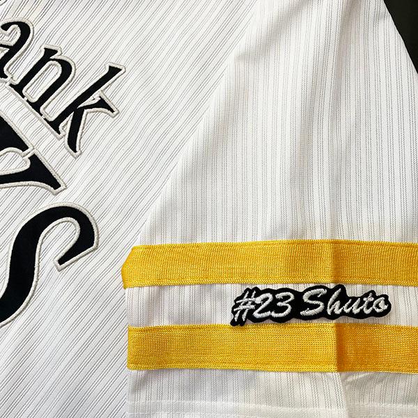 周東佑京 ユニフォーム　NPBワッペン、コカコーラワッペン　スポンサーワッペン 周東佑京 ユニフォーム NPBワッペン、コカコーラワッペン