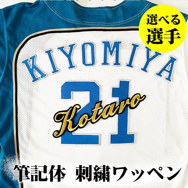 納期注意【日本ハム ファイターズ 刺繍ワッペン 筆記体 選手名 大
