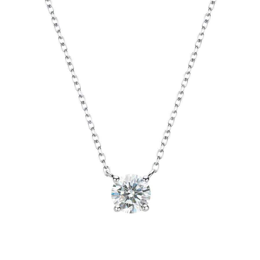 ネックレス レディース S925 シルバー925 キュービックジルコニア シンプル 一粒 最高品質 3mm 0.1ct 繊細 華奢 大人 オケージョン ギフト プレゼント 結婚式の画像