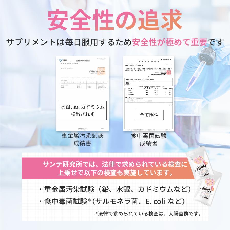 【NMN 完全無添加】１粒に400mg 国内製造 腸溶性カプセル 高純度99.9%以上 妊活 AMH特許申請済 エイジングケア 30日分 サンテ研究所 [医学博士監修] |  | 06