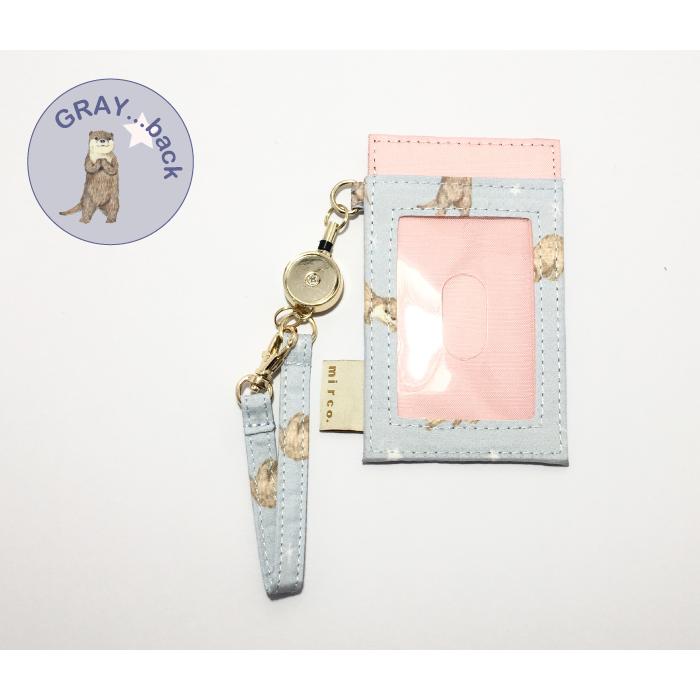 カワウソ柄 パスケース 可愛い かわうそ 通勤 通学 ICカード リールキー |  | 06