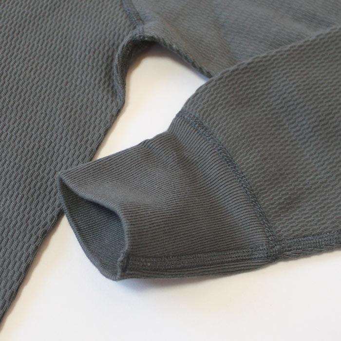 ヘルスニット Healthknit サーマルキングラッセルハニカム ヘンリーネック＃52034 ロングスリーブTシャツ ロンT ユニセックス ナチュラル ブラック 送料無料 | Healthknit | 15