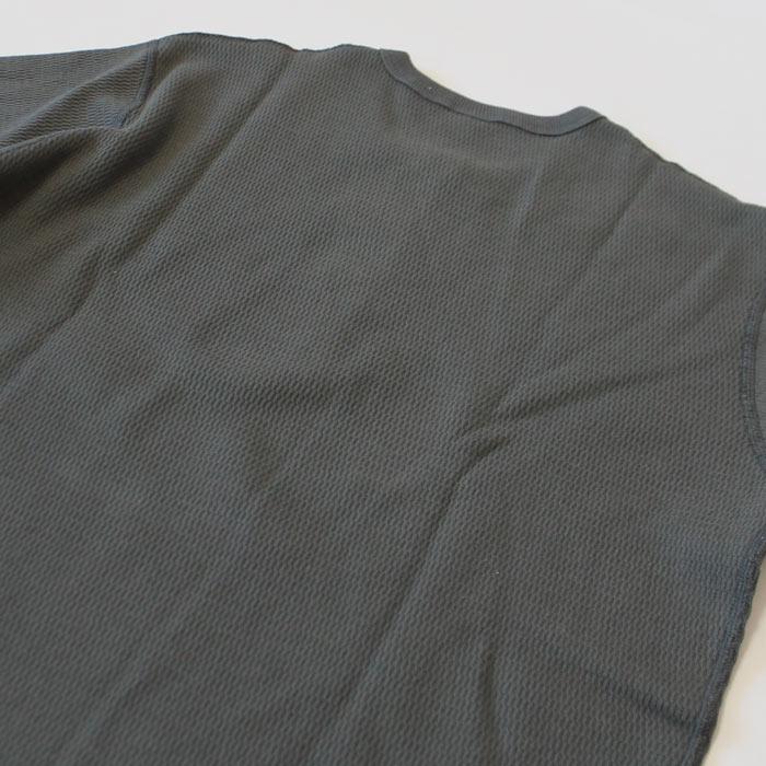 ヘルスニット Healthknit サーマルキングラッセルハニカム ヘンリーネック＃52034 ロングスリーブTシャツ ロンT ユニセックス ナチュラル ブラック 送料無料 | Healthknit | 17