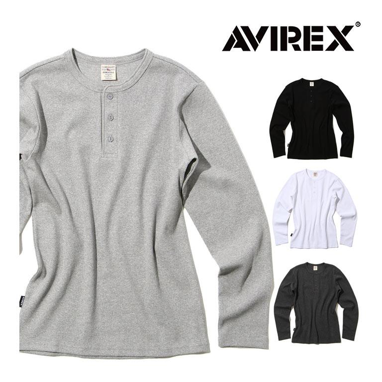 Abel ロングスリーブリブT AVIREX（アヴィレックス） アビレックス リブ 長袖 ヘンリーネック