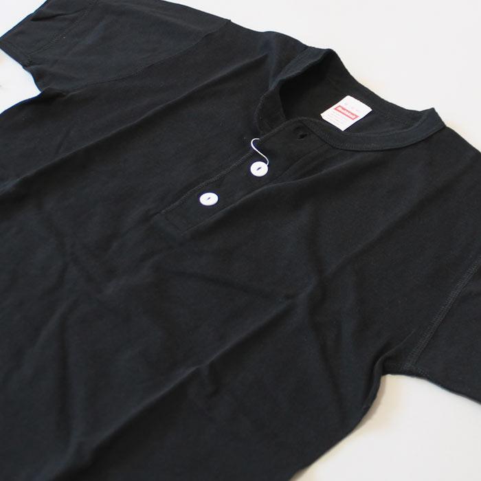 Healthknit（ヘルスニット） ヘンリーネック 半袖Tシャツ Henley Neck