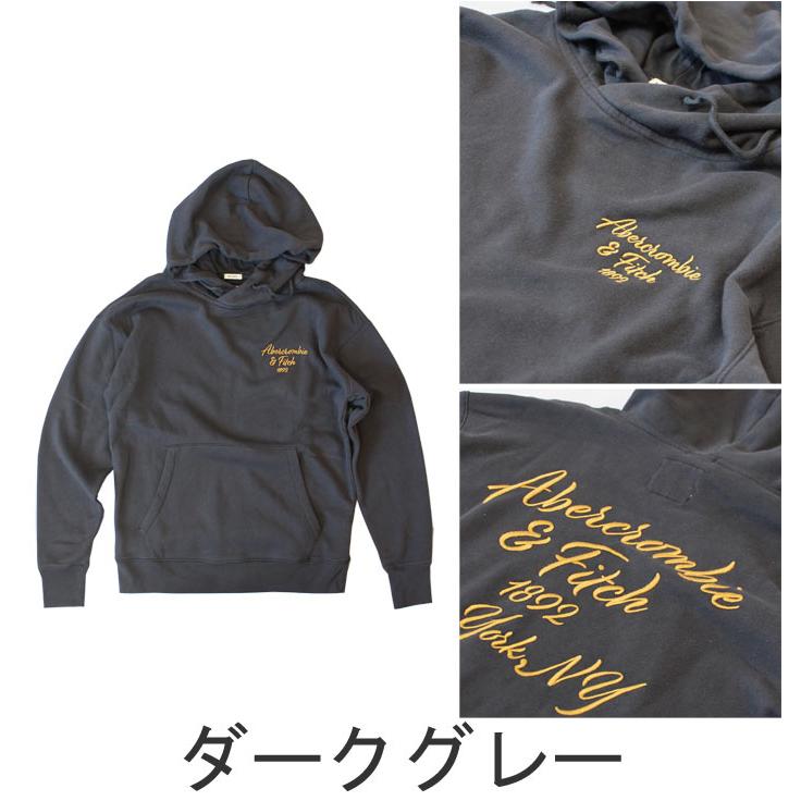 アバクロンビー&フィッチ 正規品 Abercrombie＆Fitch アバクロ メンズ プルオーバーパーカー ロゴフーディー 4色 ダークグレー ネイビー他｜lad｜10