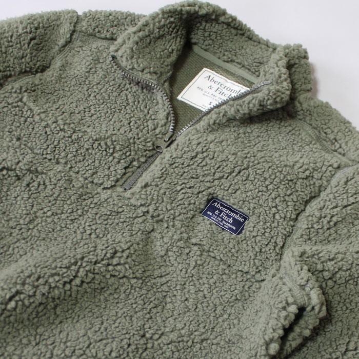 ★新品★アバクロンビー&amp;フィッチ★シェルパハーフジップ (Brown/L) Abercrombie&Fitch - ☆新品☆アバクロンビー&フィッチ☆シェルパ