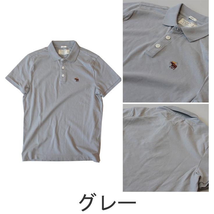 ★新品★アバクロンビー&フィッチ★アイコンポロシャツ (Grey/XXL) Abercrombie&Fitch アバクロンビー＆フィッチ 正規品