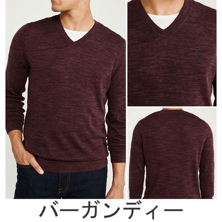 【Abercrombie & Fitch /アバクロ】Vネックケーブルニットセーター　オフホワイト「S」 Abercrombie&Fitch（アバクロンビー&フィッチ） アバクロ メンズ