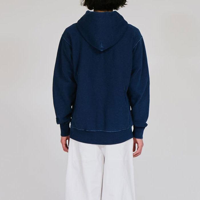 チャンピオン Champion パーカー インディゴ染め リバースウィーブ 10oz フーデッドスウェットシャツ C3-C110 インディゴ オフブラック | Champion | 12