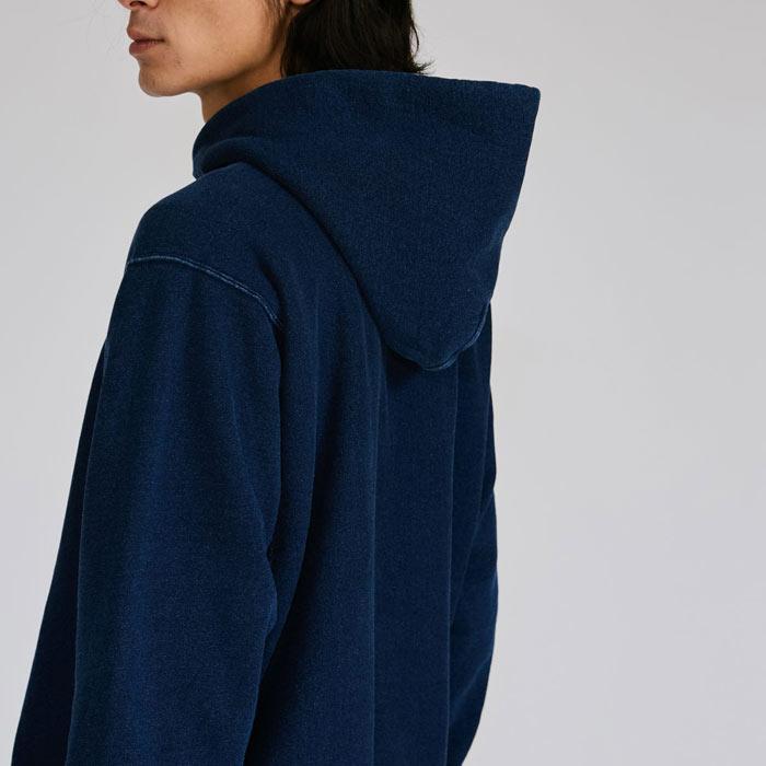 チャンピオン Champion パーカー インディゴ染め リバースウィーブ 10oz フーデッドスウェットシャツ C3-C110 インディゴ オフブラック | Champion | 15