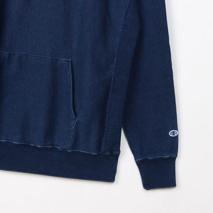 チャンピオン Champion パーカー インディゴ染め リバースウィーブ 10oz フーデッドスウェットシャツ C3-C110 インディゴ オフブラック | Champion | 17
