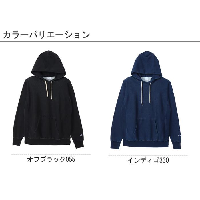 チャンピオン Champion パーカー インディゴ染め リバースウィーブ 10oz フーデッドスウェットシャツ C3-C110 インディゴ オフブラック | Champion | 03