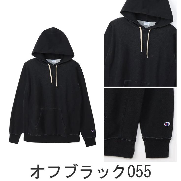 チャンピオン Champion パーカー インディゴ染め リバースウィーブ 10oz フーデッドスウェットシャツ C3-C110 インディゴ オフブラック | Champion | 04