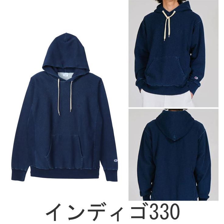 チャンピオン Champion パーカー インディゴ染め リバースウィーブ 10oz フーデッドスウェットシャツ C3-C110 インディゴ オフブラック | Champion | 05
