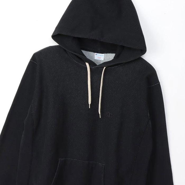 チャンピオン Champion パーカー インディゴ染め リバースウィーブ 10oz フーデッドスウェットシャツ C3-C110 インディゴ オフブラック | Champion | 06