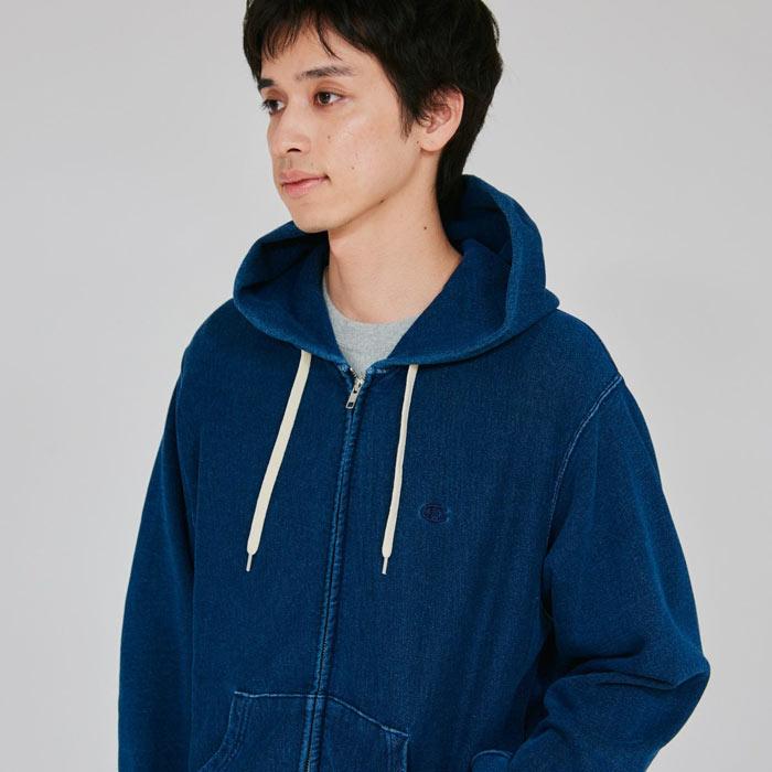 Champion（チャンピオン） パーカー インディゴ染め リバースウィーブ