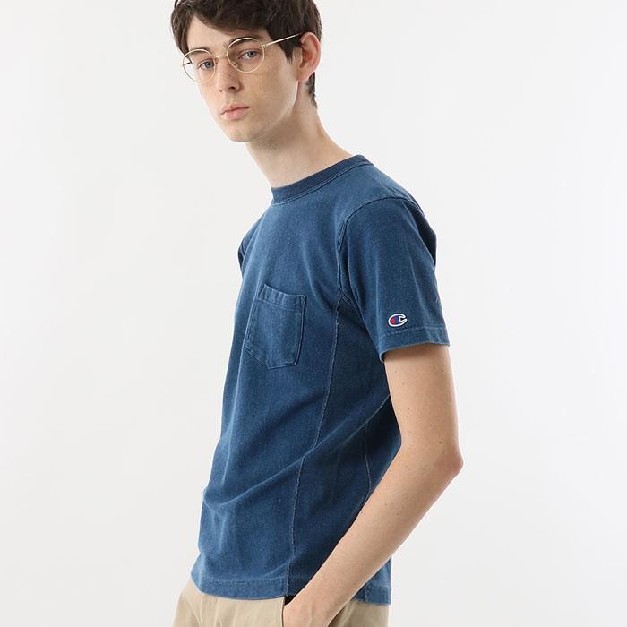 チャンピオン Champion リバースウィーブポケット付きtシャツ インディゴウォッシュシリーズ C3 H307 C3 H307 La Directヤフーshop 通販 Yahoo ショッピング