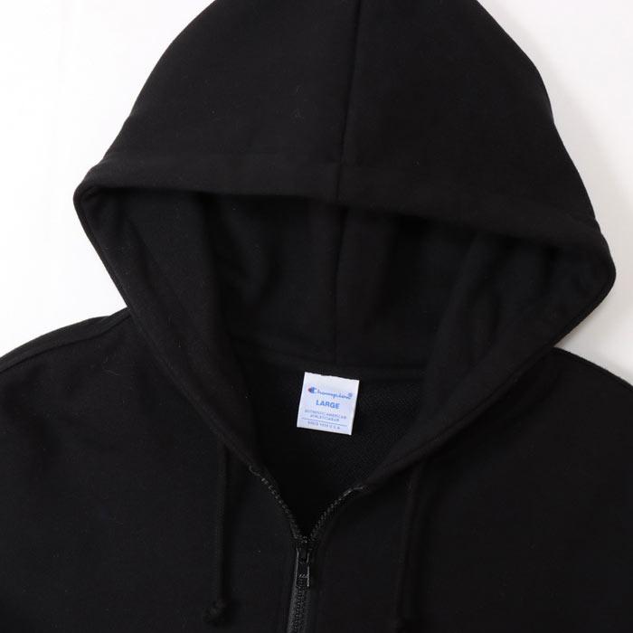 ブラック ジップアップ ウェア Champion（チャンピオン） ジップアップパーカー ジップフーデッド