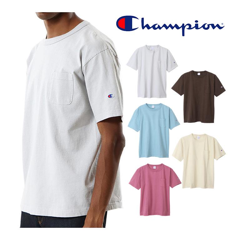 Champion（チャンピオン） メンズ 半袖 ポケット付き Tシャツ T1011