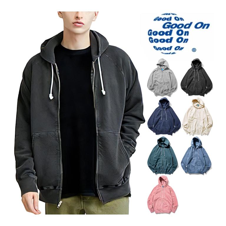 GOOD ON（グッドオン） 9oz ジップアップパーカー ラグランジップ