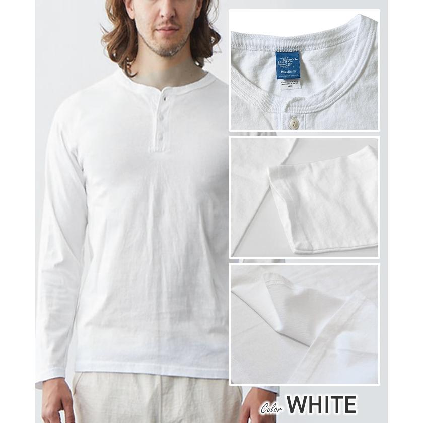 GOOD ON（グッドオン） HENLEY NECK TEE 長袖 5.5oz ロングスリーブ 