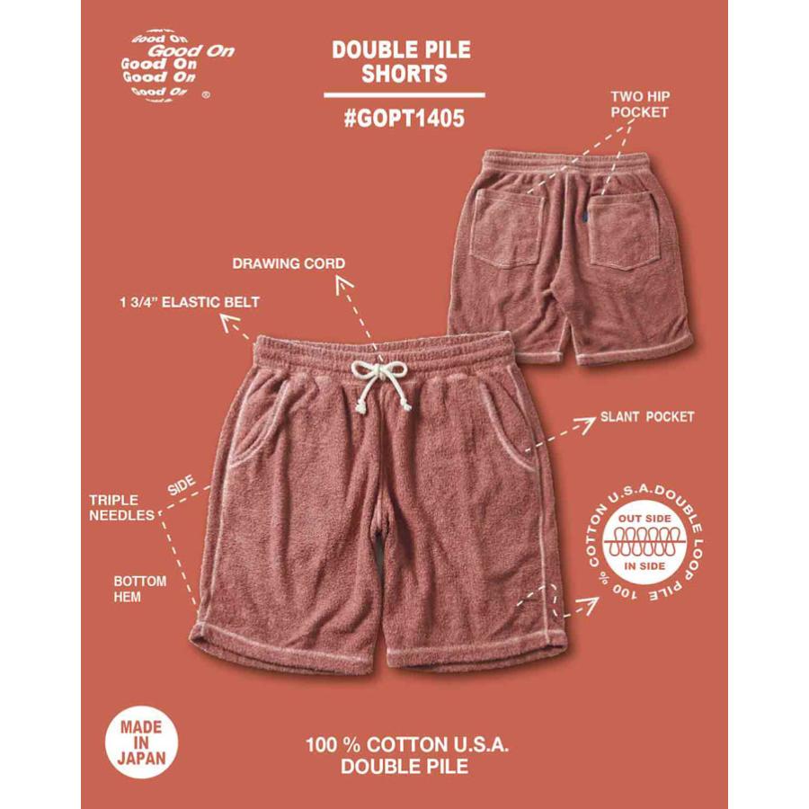 Good On グッドオン ダブルパイルイージーショートパンツ DOUBLE PILE SHORTS ショートパンツ ハーフパンツ 短パン GOPT1405 ブラック他｜lad｜06