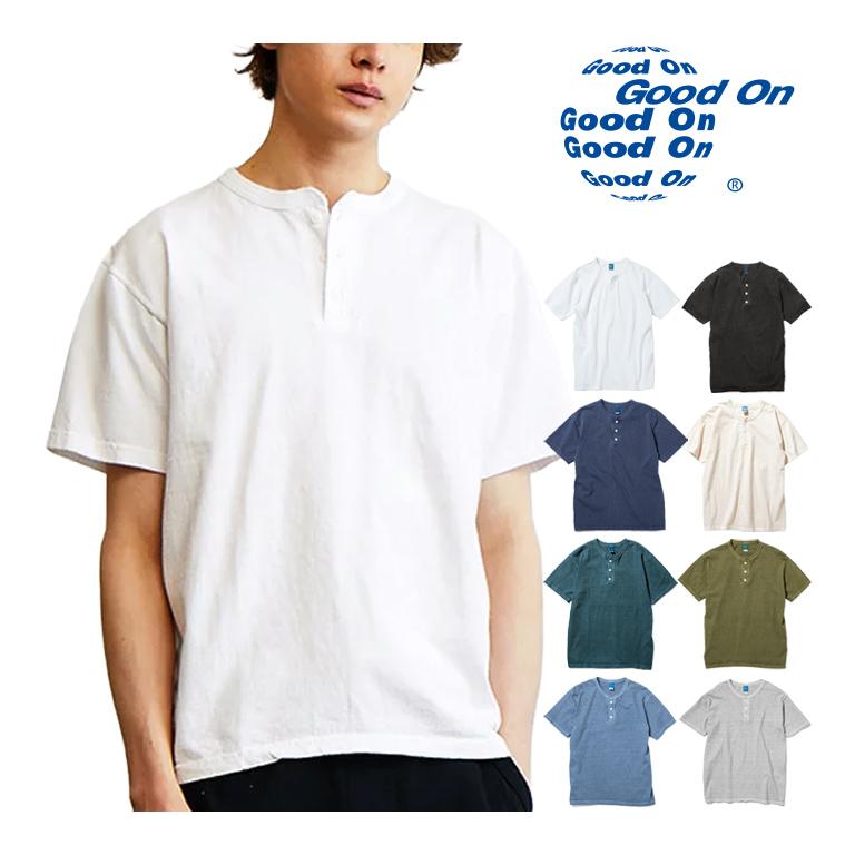 GOOD ON（グッドオン） 5.5oz ヘンリーネックTシャツ HENLEY NECK T