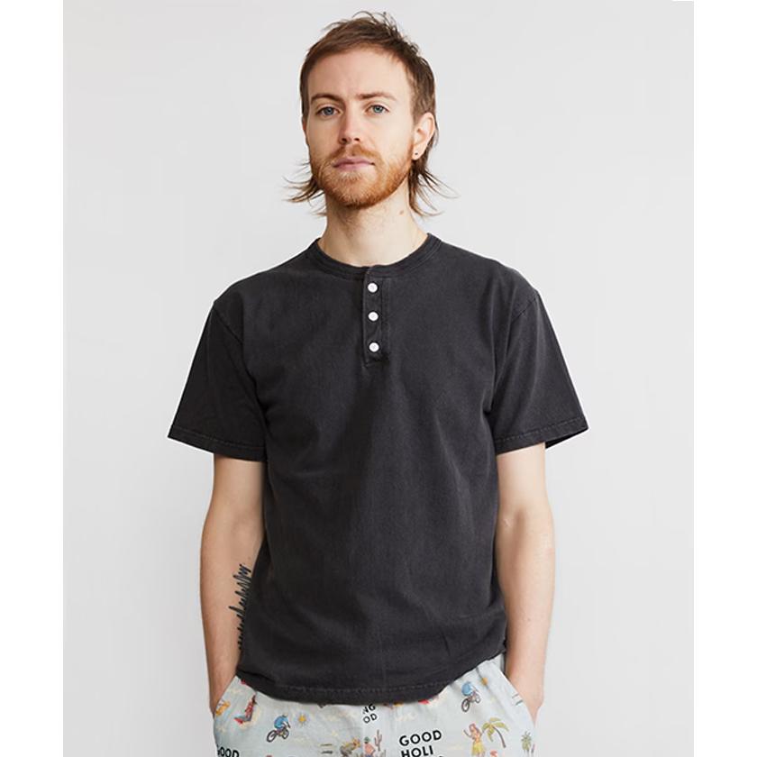 GOOD ON（グッドオン） 5.5oz ヘンリーネックTシャツ HENLEY NECK T