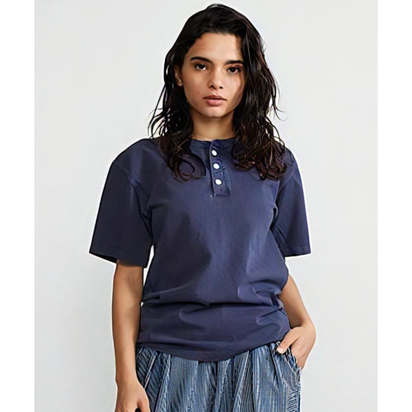 GOOD ON（グッドオン） 5.5oz ヘンリーネックTシャツ HENLEY NECK T