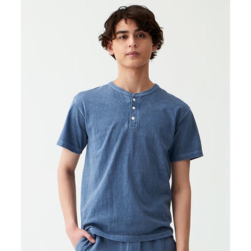 GOOD ON（グッドオン） 5.5oz ヘンリーネックTシャツ HENLEY NECK T