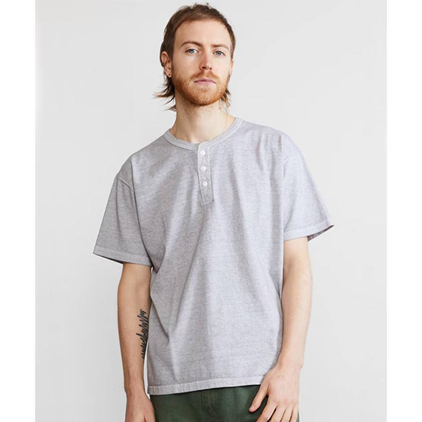 GOOD ON（グッドオン） 5.5oz ヘンリーネックTシャツ HENLEY NECK T
