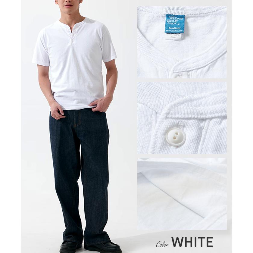 GOOD ON（グッドオン） 5.5oz ヘンリーネックTシャツ HENLEY NECK T
