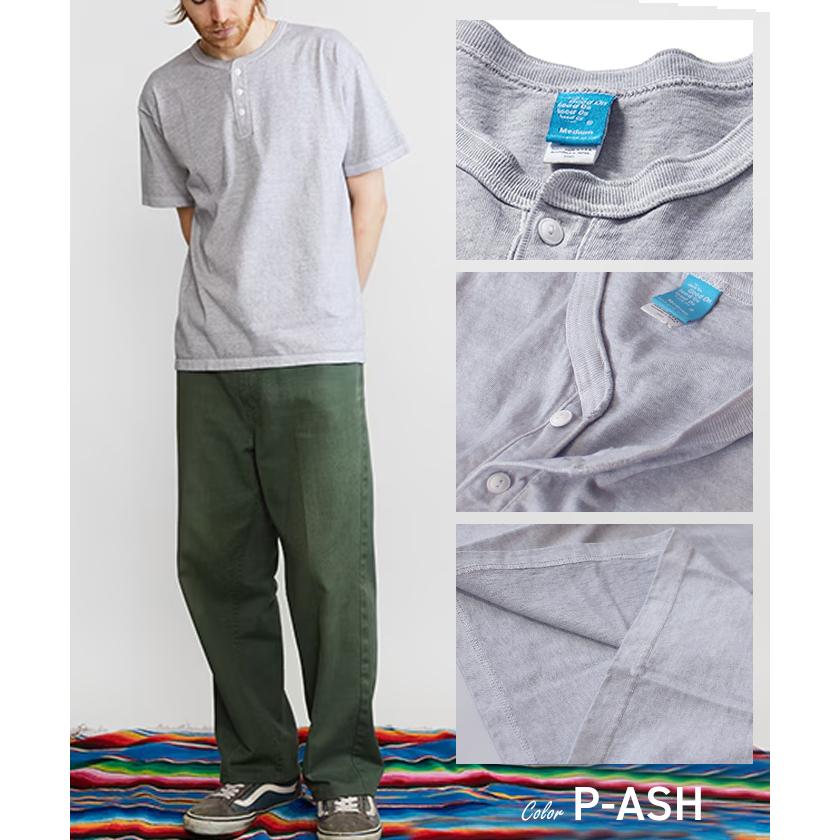 GOOD ON（グッドオン） 5.5oz ヘンリーネックTシャツ HENLEY NECK T