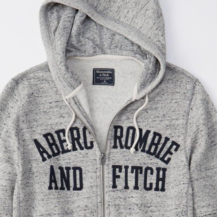 Abercrombie&Fitchロゴフルジップパーカーファーフルジップパーカー Abercrombie&Fitch アバクロ Abercrombie＆Fitch アウター 裏