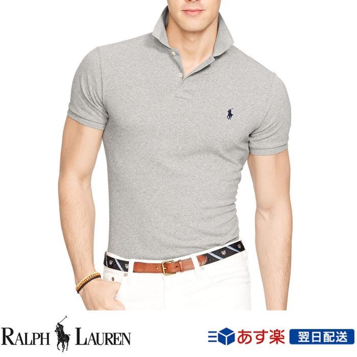 Polo Ralph Lauren グレー　ポロシャツ XL ラルフローレンM カスタム スリム フィット ストレッチ メッシュ ポロシャツ
