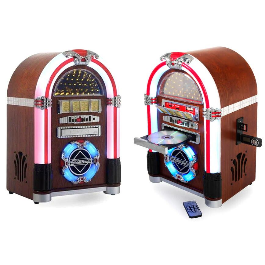 ネオン管スタイルミニジュークボックス CDプレイヤー&ワイドFM ネオン管スタイルミニジュークボックス CDプレイヤー&ワイドFM