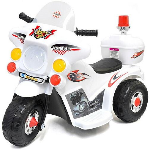 子供用電動乗用バイク おもちゃ白バイ サイレンを鳴らしたり