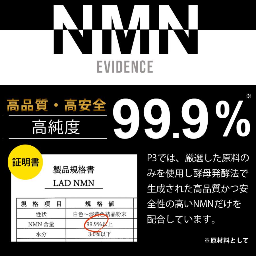 P3 P3 nmn サプリ 日本製 ヒカル｜公式 正規品｜ニコチンアミドモノ