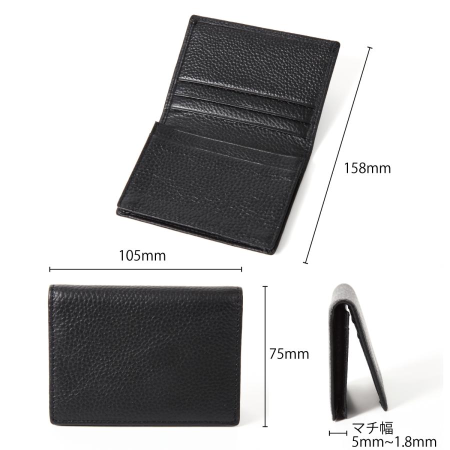 名刺入れ 本革 名刺 カードケース カード 大容量 レザー シボ加工 マチ付 二つ折りプレゼント メンズ レディース ビジネス 就職 送料無料 |  | 15