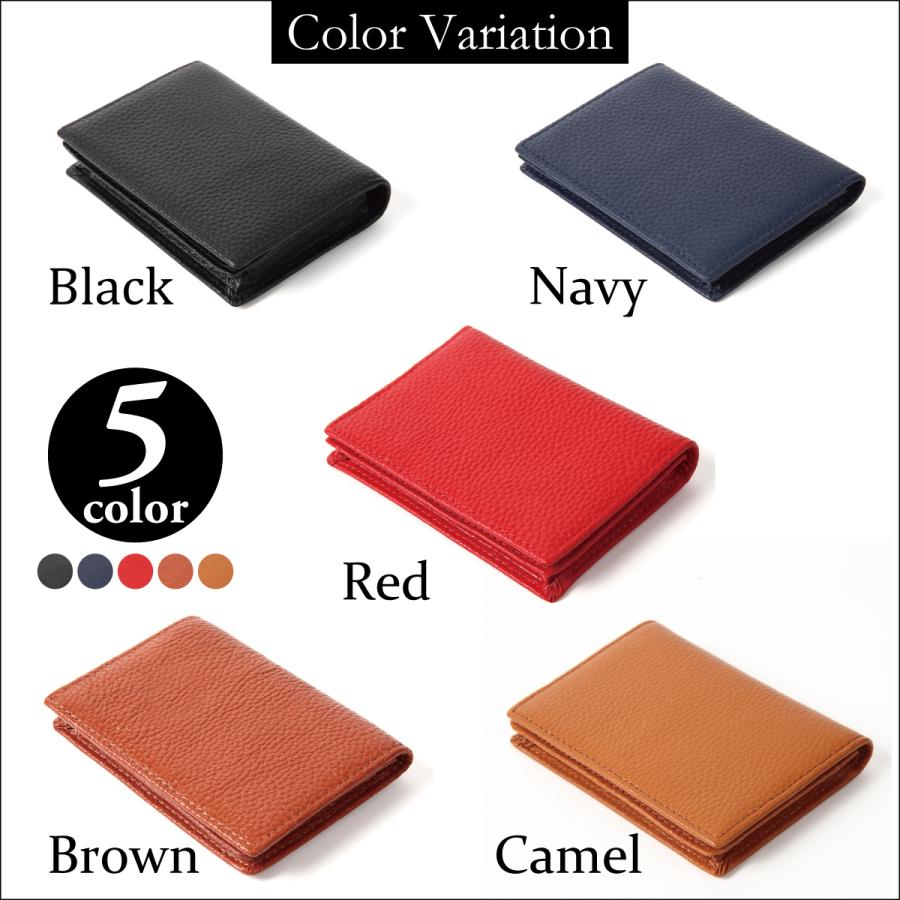 名刺入れ 本革 名刺 カードケース カード 大容量 レザー シボ加工 マチ付 二つ折りプレゼント メンズ レディース ビジネス 就職 送料無料 |  | 11