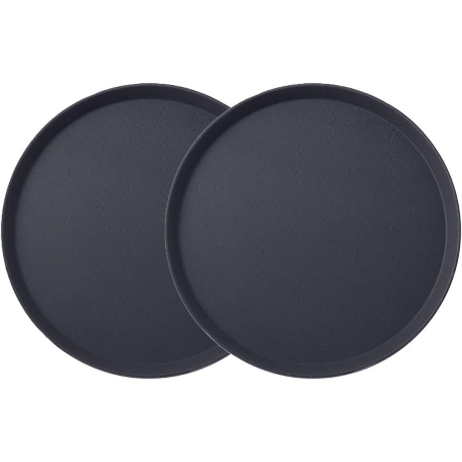 滑らない お盆 トレンチトレー（トレンチ トレー） 35cm ブラック （黒