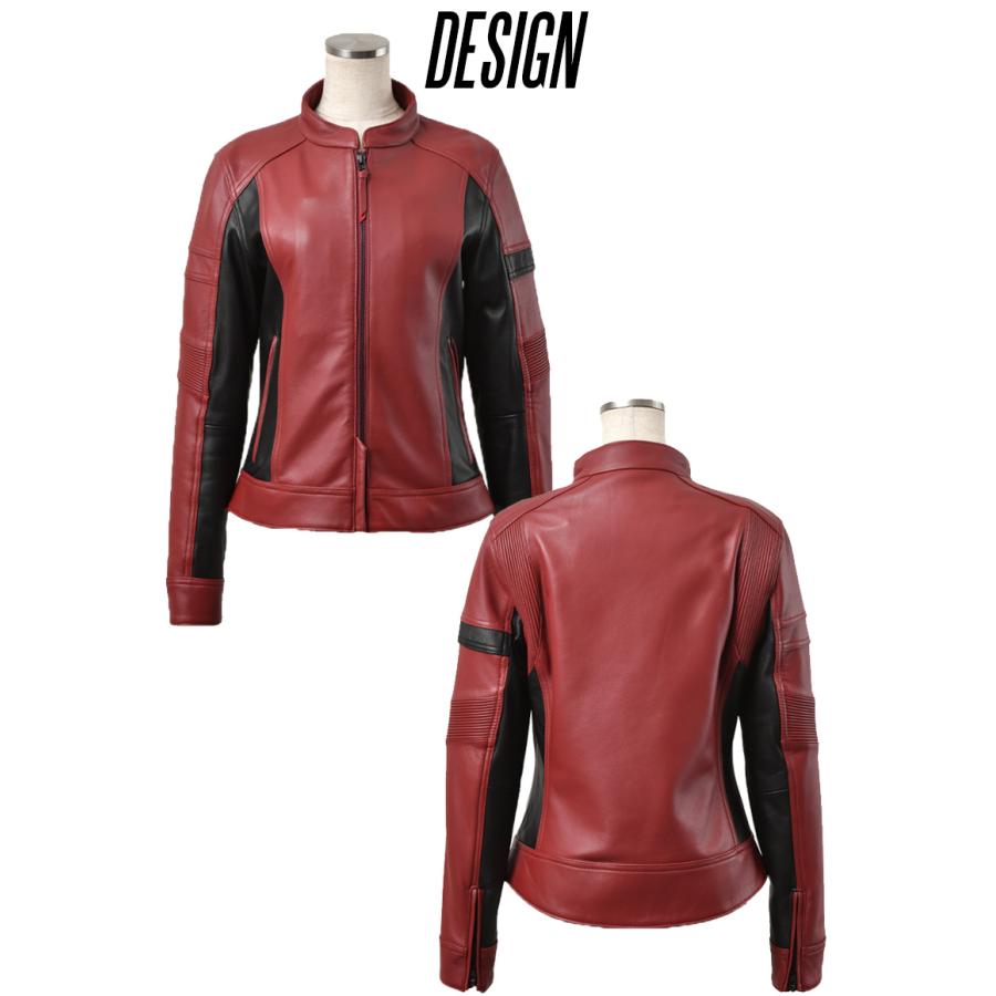 バイクウェアレディース 大きいサイズ プロテクター付き 秋冬 ROSSO