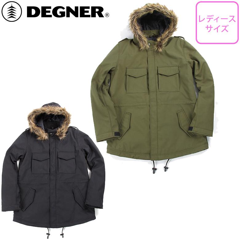 レディースバイクジャケット女性サイズ ミリタリー 防風 秋冬 Degner デグナー ソフトシェルモッズコート Fr18wj 10