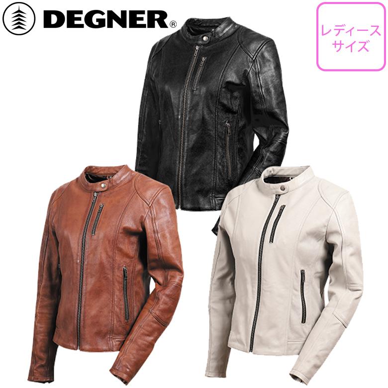 バイクジャケット女性サイズ 革ジャン 秋冬 DEGNER デグナー