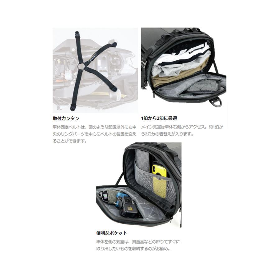 バイク用収納ケース レインカバー付属 取付簡単 大容量 RS TAICHI 