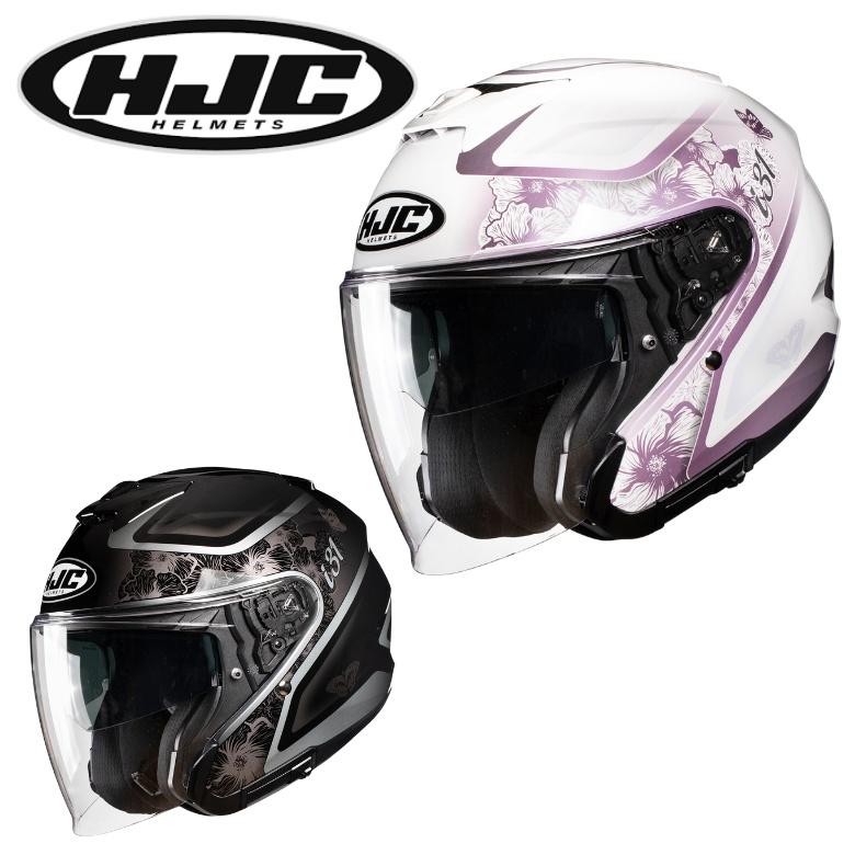 HJC C10 フルフェイスヘルメット ホワイト 花柄 レディース レディース