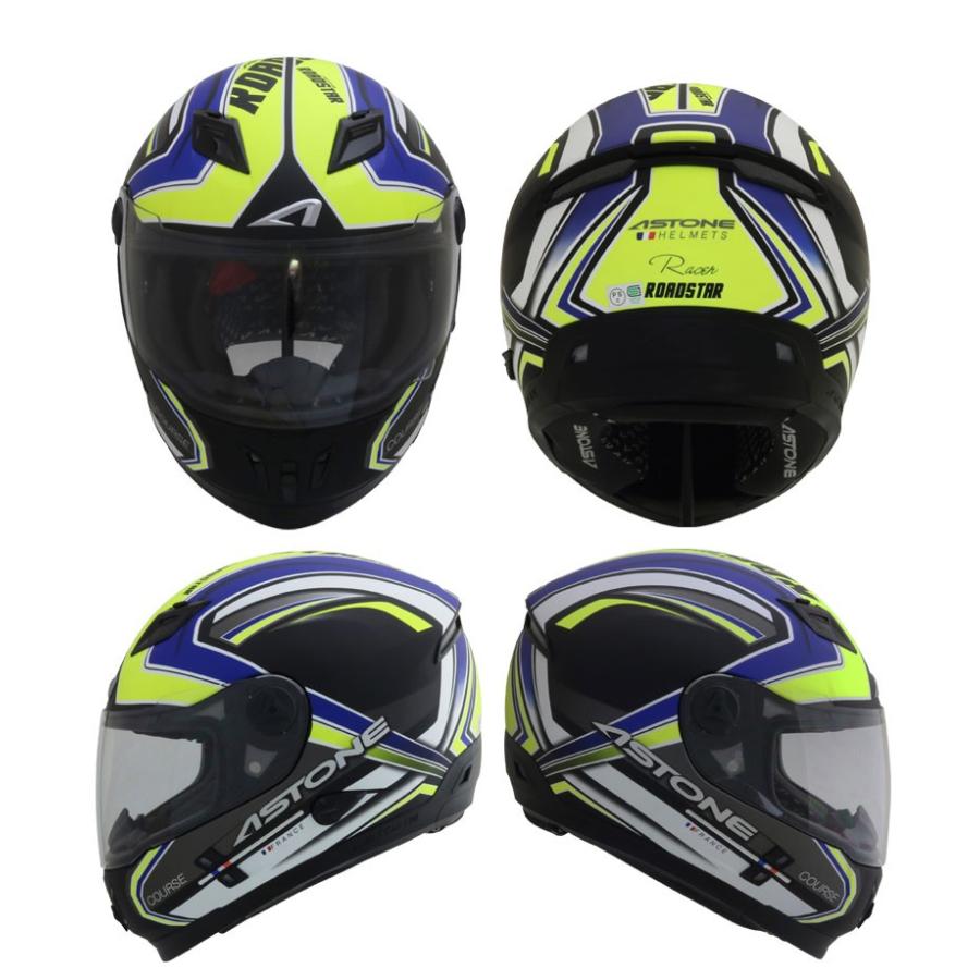 France Astone デザイン フルフェイスヘルメット Roadstar インナーシールド装備 おしゃれ かっこいい グラフィック ロードスター アストン フランス バイク用 Ha レディースバイク用品店バイコ 通販 Yahoo ショッピング